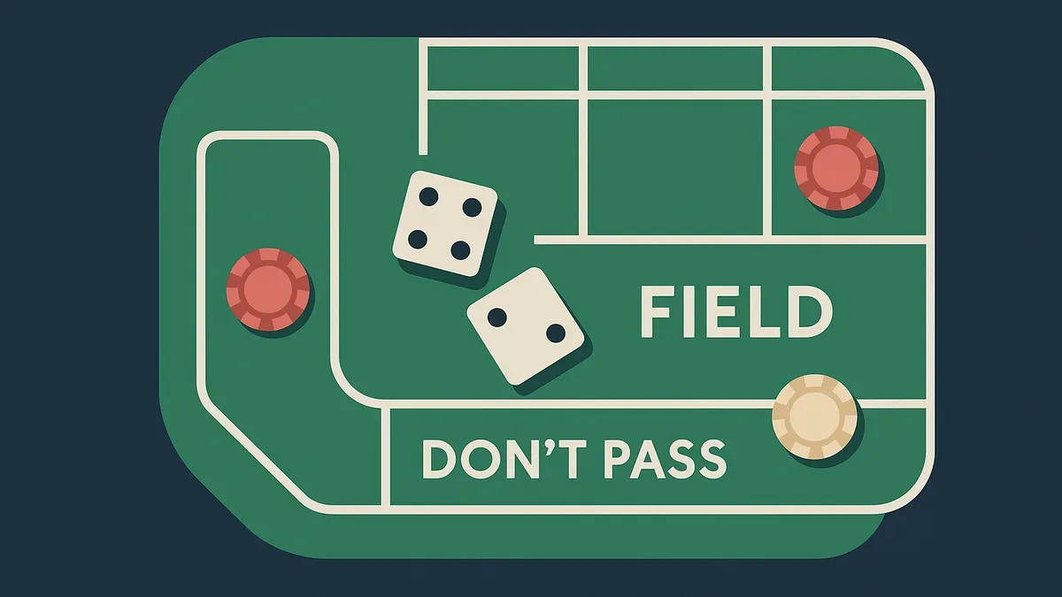 dont pass line ile Craps Masasında Risk Dengeleme